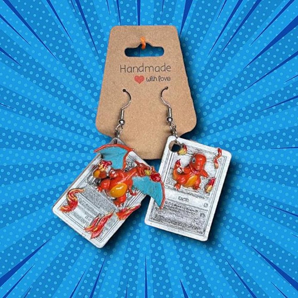 3D-Printed Pokémon Card Earrings | Handmade Geeky Jewelry | ...
