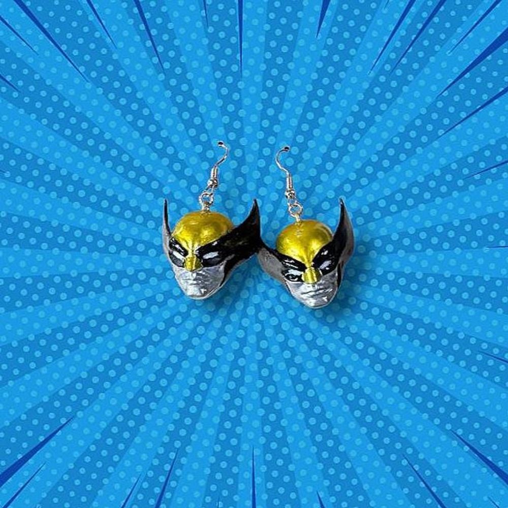 3D-Printed Comic Book Character Earrings | Handmade Superher...